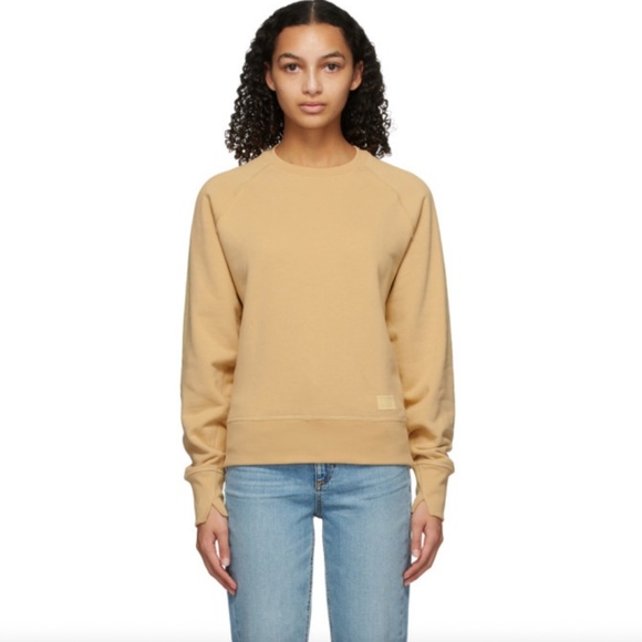 rag & bone Beige Fleece Sweatshirt - Picture 1 of 5